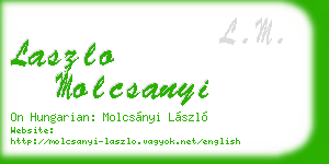 laszlo molcsanyi business card