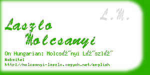 laszlo molcsanyi business card